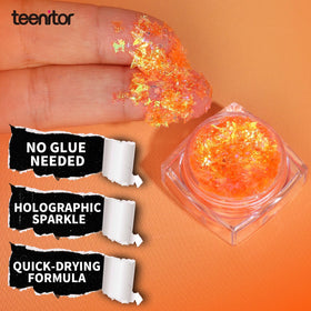 Teenitor glitter gel applied in a hair braid
