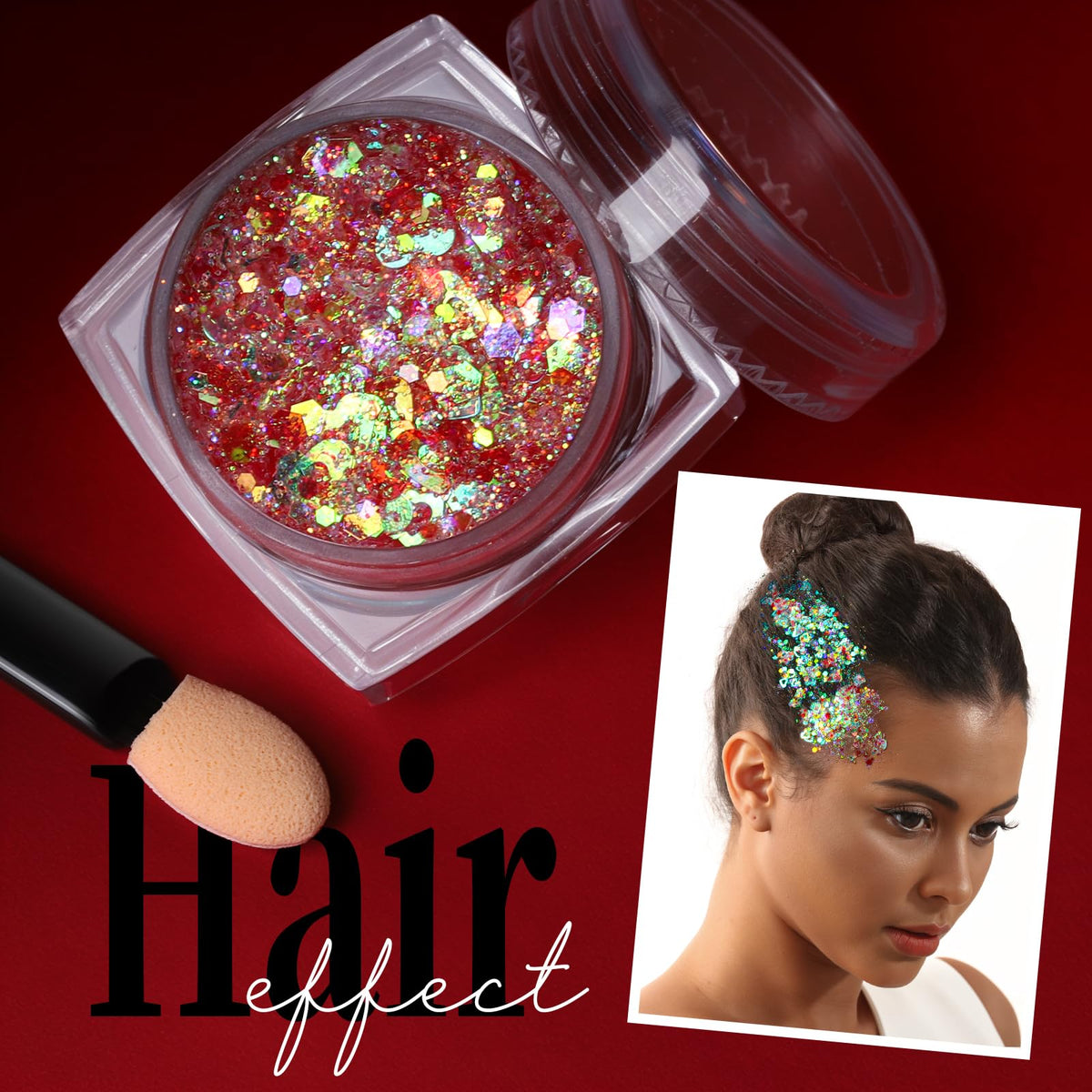 Teenitor glitter gel applied on skin at a festival