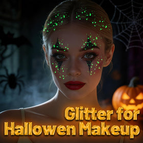 Teenitor Glitter Gel displayed with makeup tools