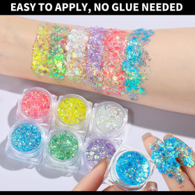 Teenitor glitter gel easy application with brush