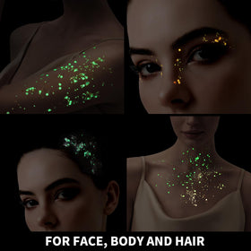 Teenitor glitter gel glowing under black light