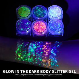 Teenitor glitter gel portable jars for travel