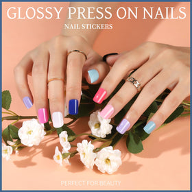 Teenitor glossy short press on nails collection