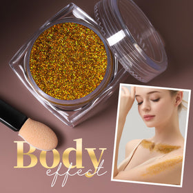 Teenitor Gold Body Glitter Gel applied on skin