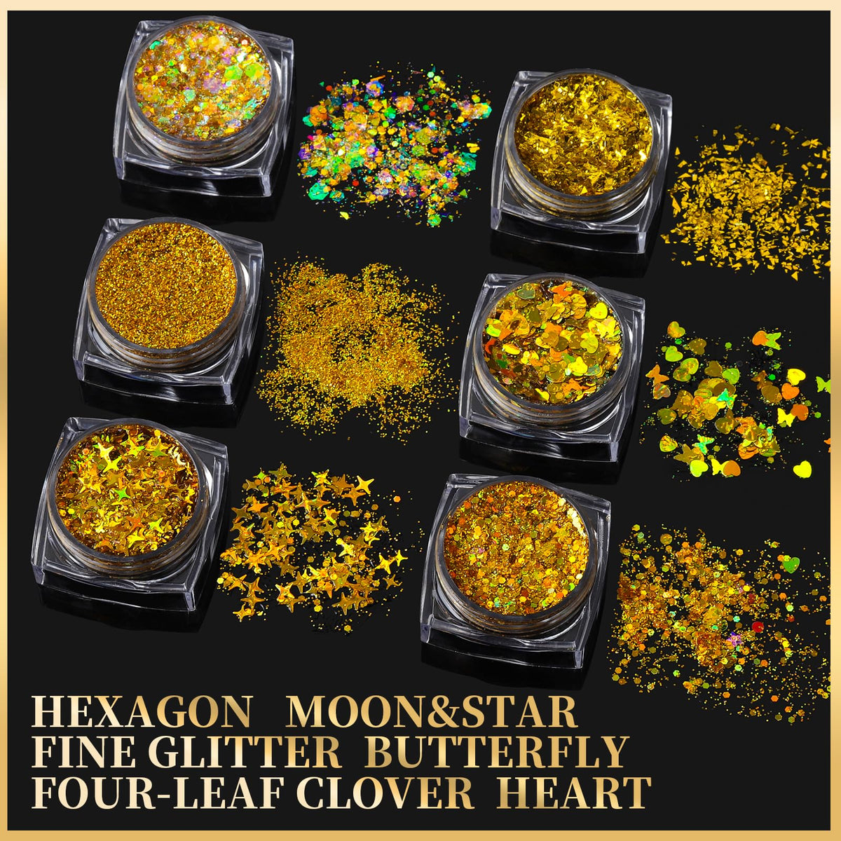 Teenitor Gold Body Glitter Gel for festival makeup