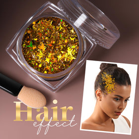 Teenitor Gold Body Glitter Gel in compact container