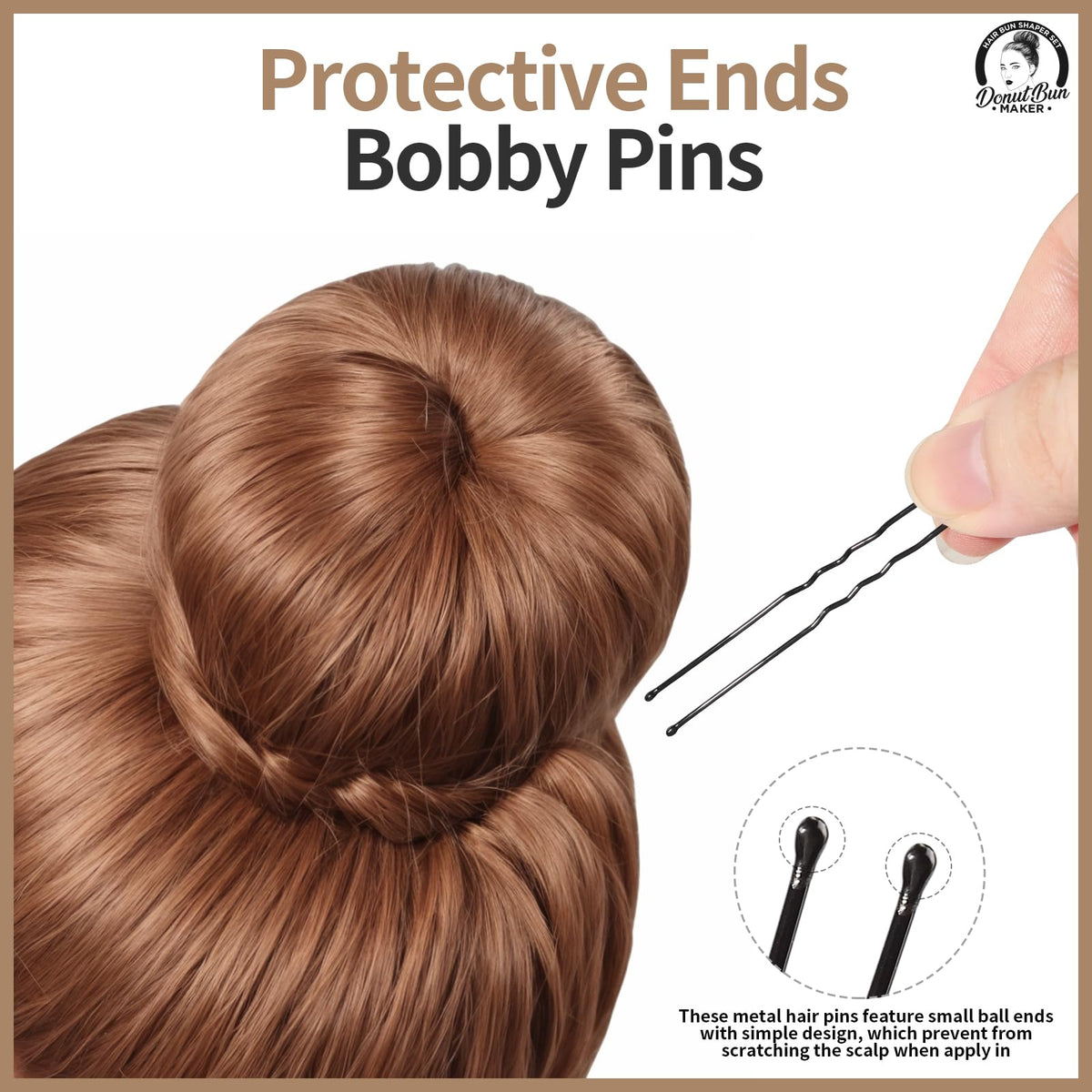 Teenitor Hair Bun Maker Kit with elastic bands and bobby pins