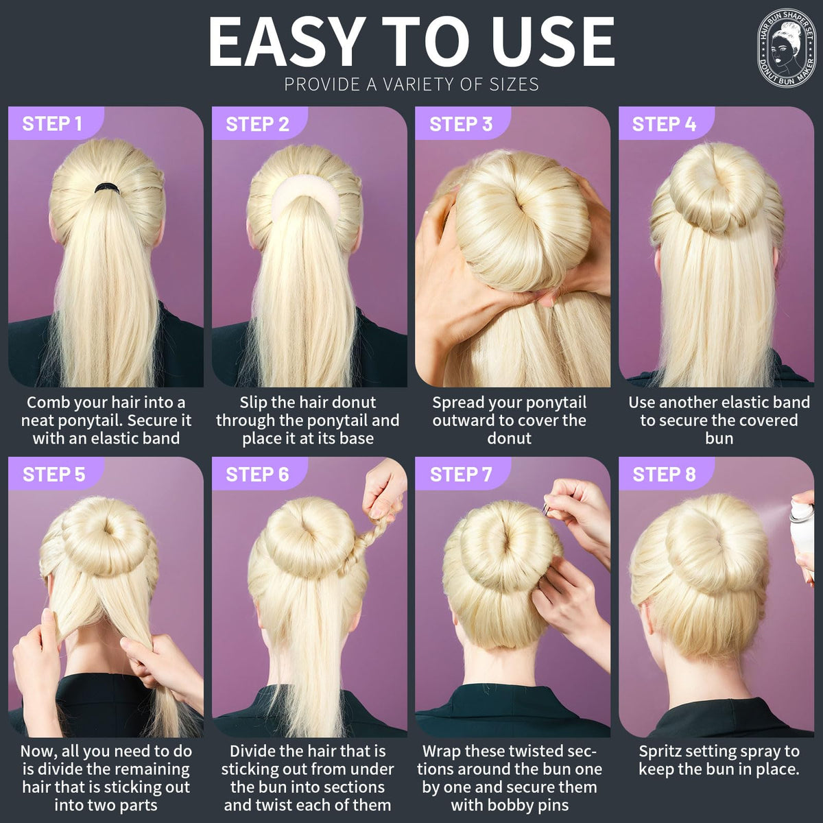 Teenitor Hair Bun Maker Set displayed with all components