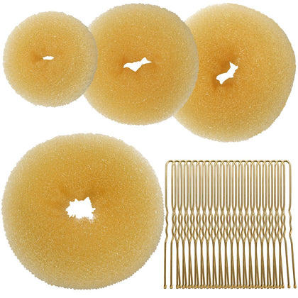 Teenitor Hair Bun Shaper Set including four sizes of donut makers