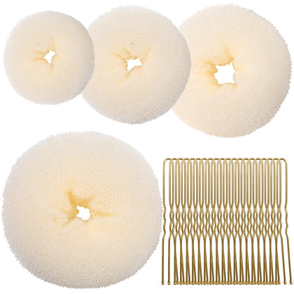 Teenitor Hair Bun Shaper Set with four sizes and bobby pins