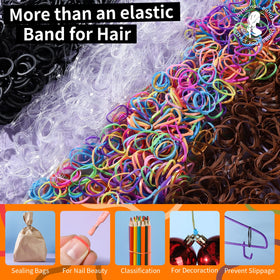 Teenitor hair elastics assortment in clear and black