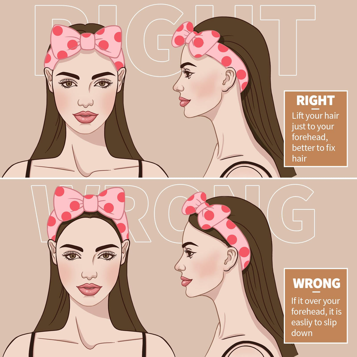 Teenitor headband in yellow worn during a makeup application