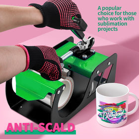Teenitor Heat Resistant Gloves side view with packaging