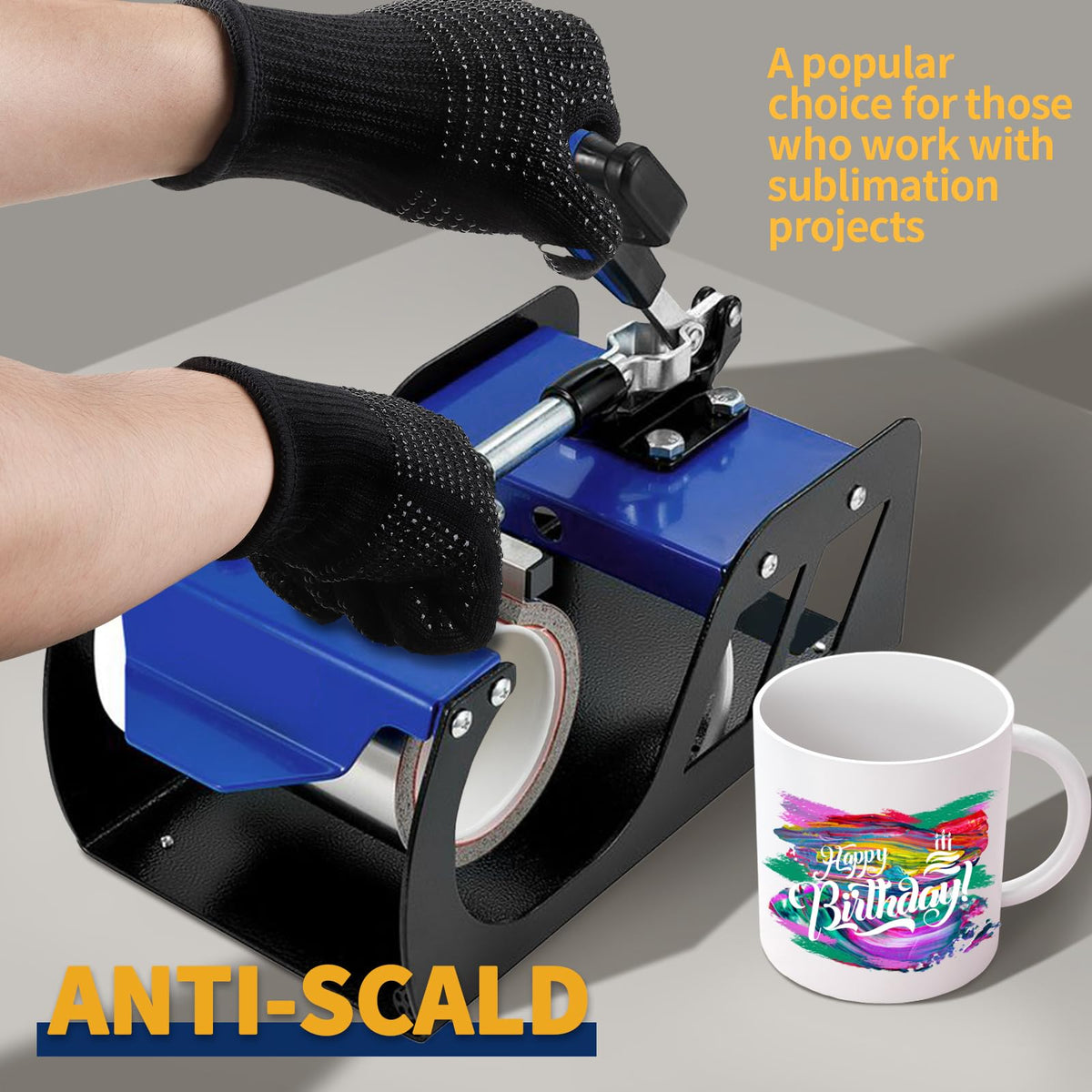 Teenitor heat resistant gloves with adjustable wrist strap