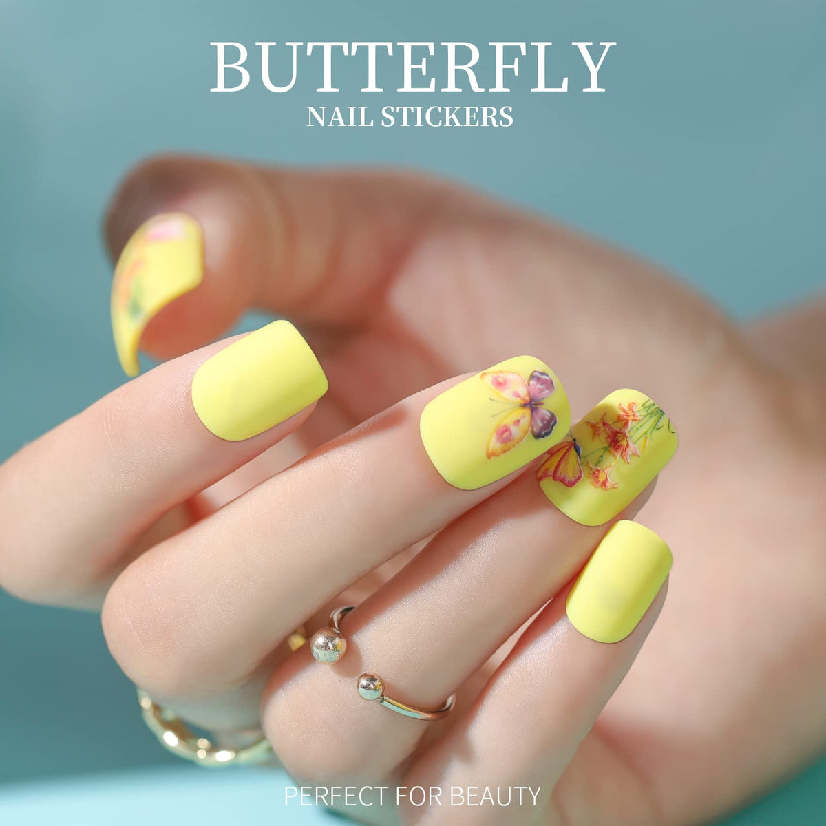 Teenitor nail art stickers and rhinestones for decoration