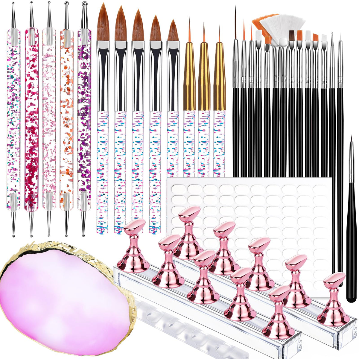 Teenitor Nail Art Tools Set 23 pieces including brushes and dotting tools