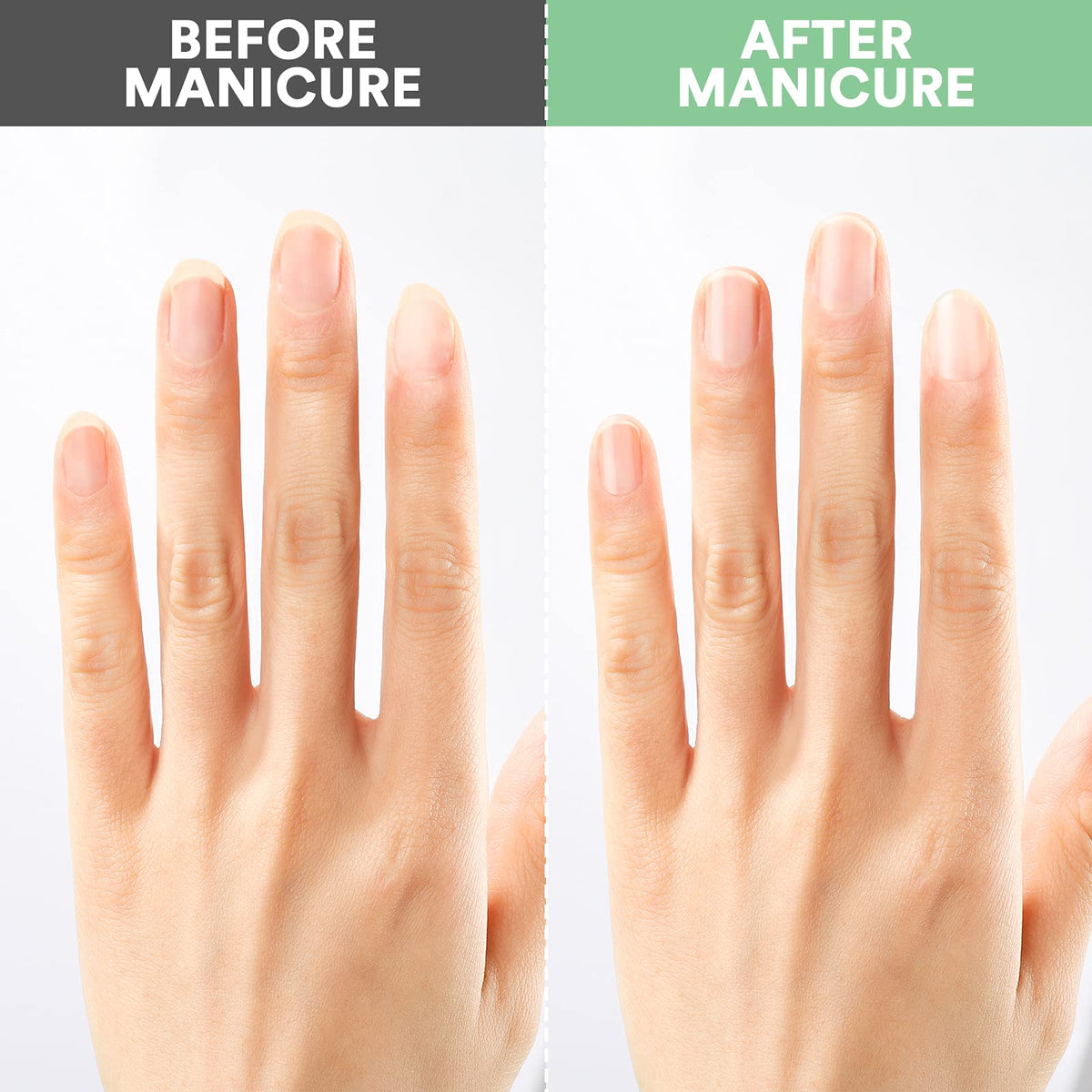 Teenitor nail file being used on natural nails