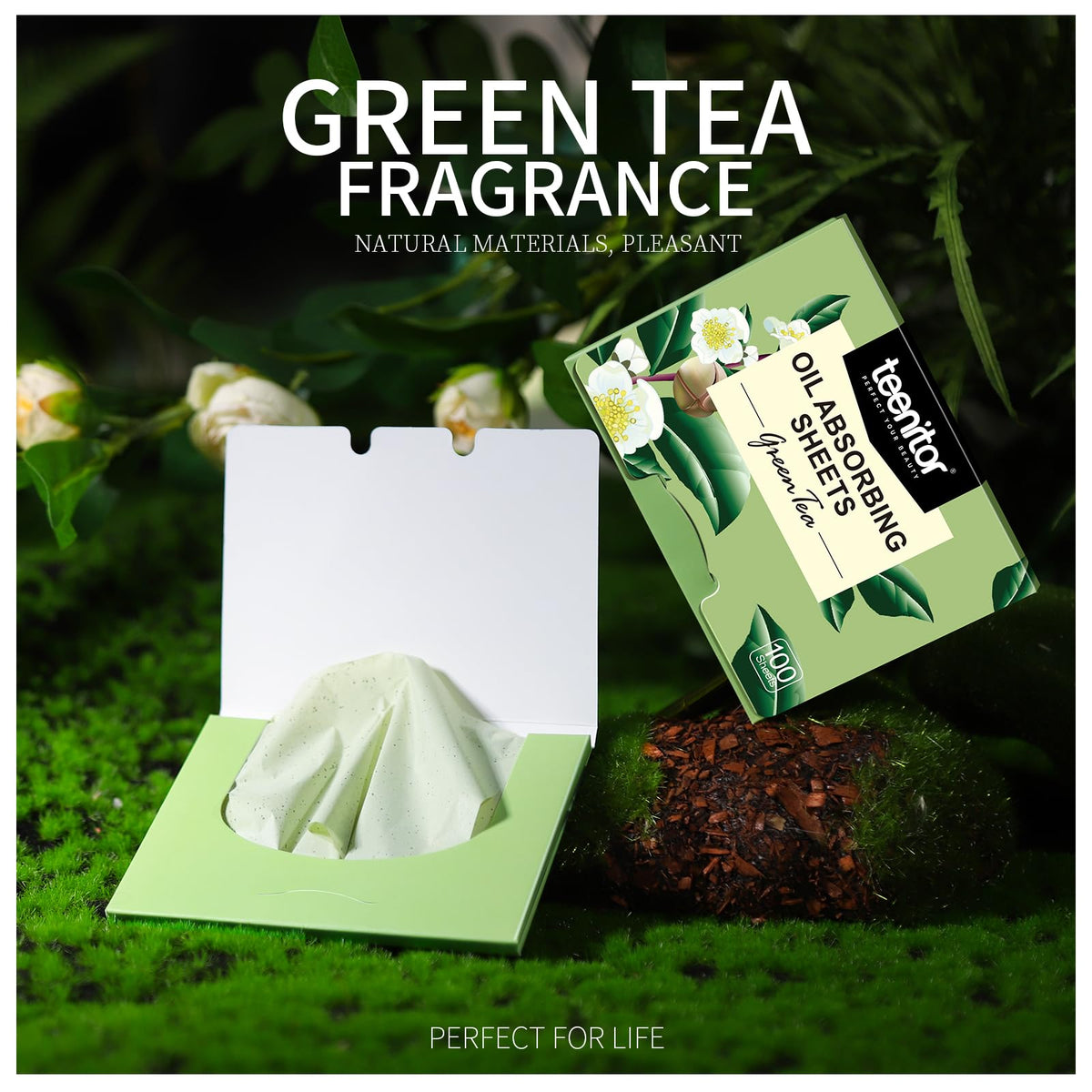 Teenitor Oil Blotting Sheets open showing sheets