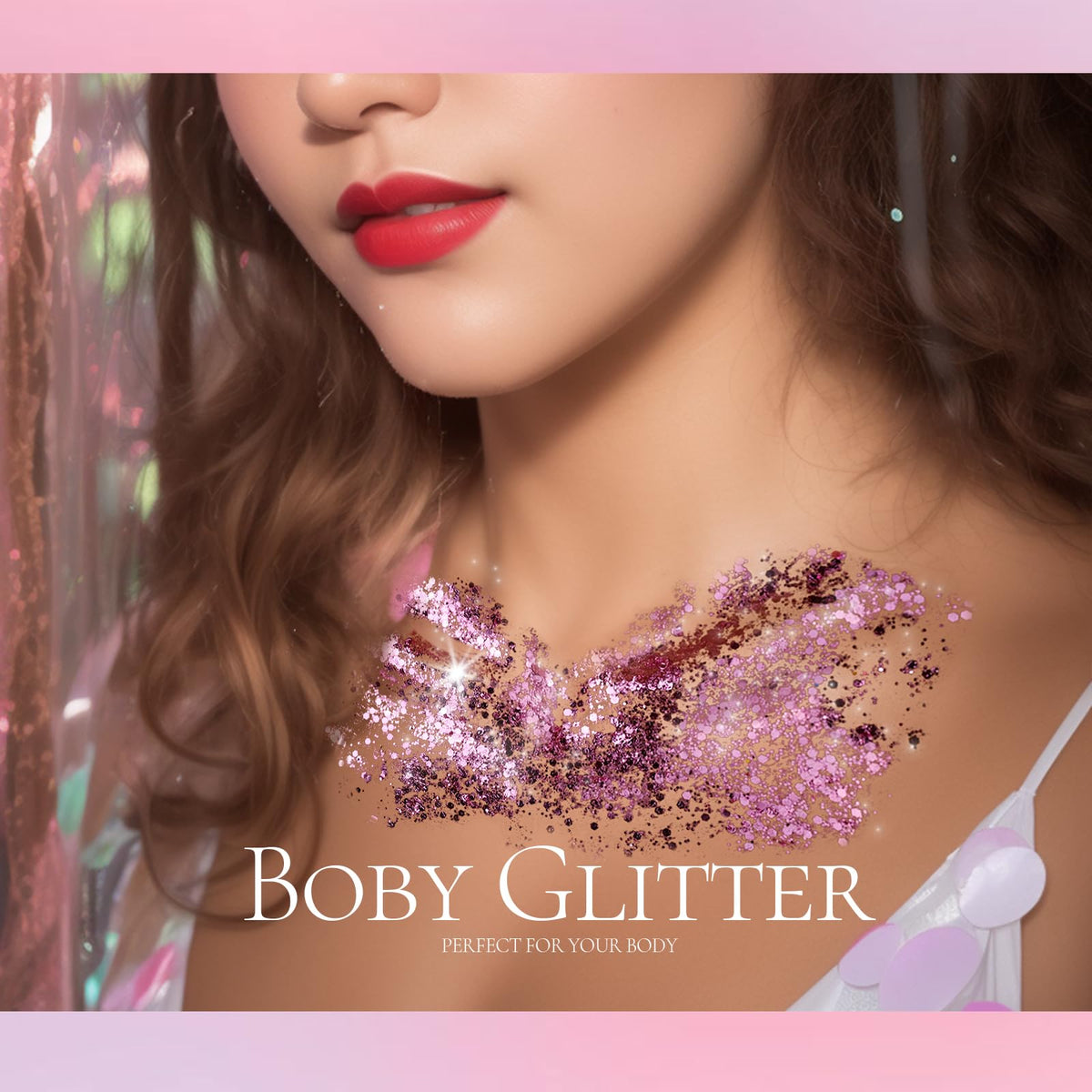 Teenitor Pink Body Glitter Gel at a festival