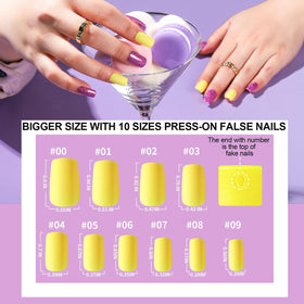 Teenitor Press on Nails set with a close-up of medium square tips