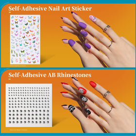 Teenitor Short Oval Press On Nails glossy finish display