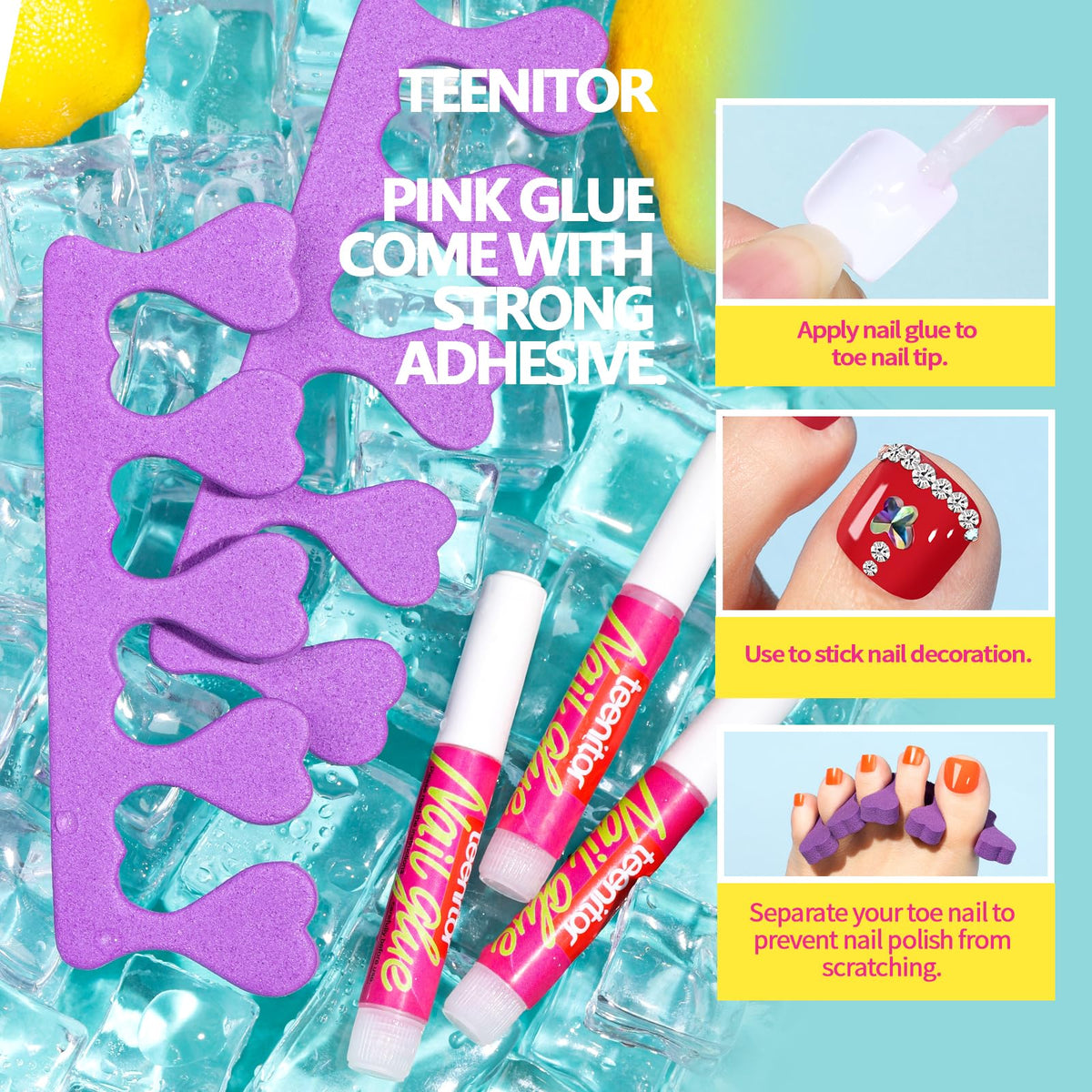 Teenitor toenail kit with wooden stick and nail file