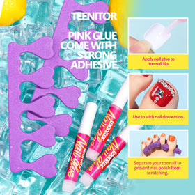 Teenitor toenail kit with wooden stick and nail file