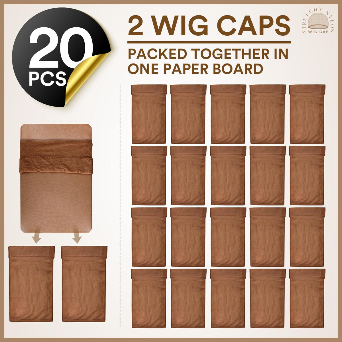 Teenitor wig cap with elastic straps close-up