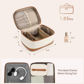 Telena Large Makeup Bag back view with zipper