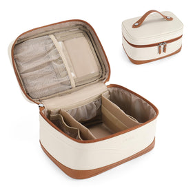 Telena Large Makeup Bag front view in black