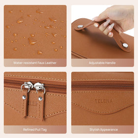 Telena Large Makeup Bag spacious interior with beauty products