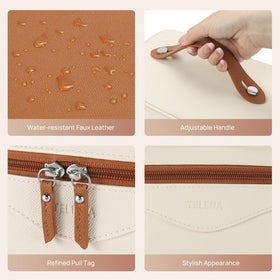 Telena Large Makeup Bag with detachable pouch