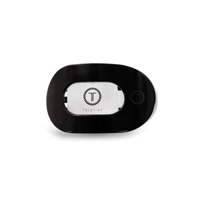 Teleties Small Flat Round Clip in Jet Black front view
