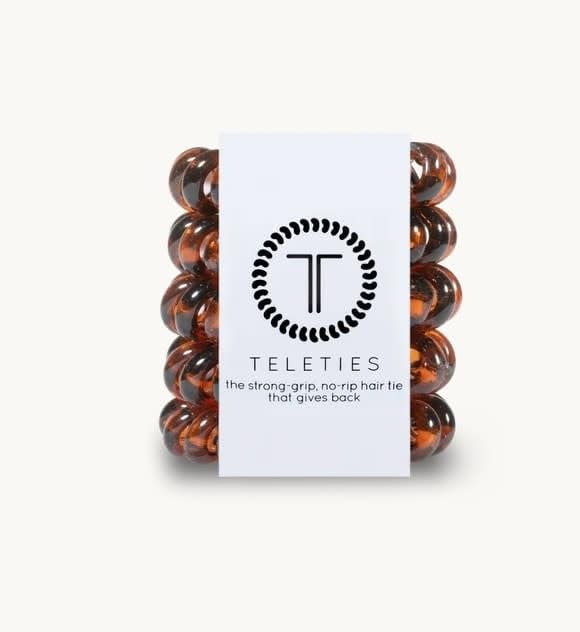 Teleties Spiral Hair Coils small tortoise coils close-up