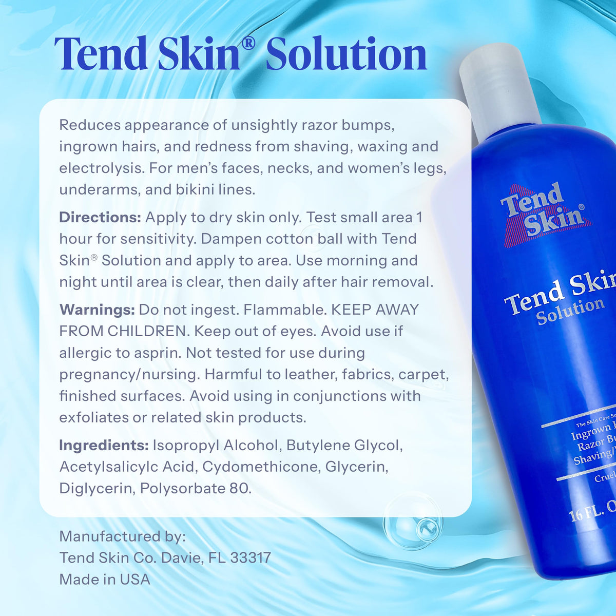 Tend Skin Solution close-up of texture on skin