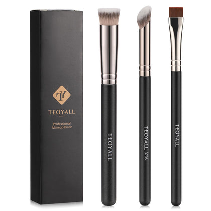 TEOYALL 3Pcs Detail Brush Set angled brush front view