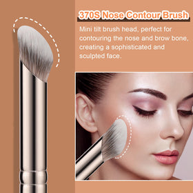 TEOYALL 3Pcs Detail Brush Set flat top concealer brush close-up