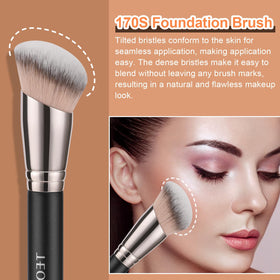 TEOYALL ergonomic wooden handle brush side view