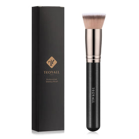 TEOYALL Kabuki Foundation Brush front view with flat top