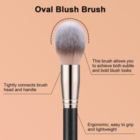 TEOYALL Tapered Blush Brush ergonomic handle design