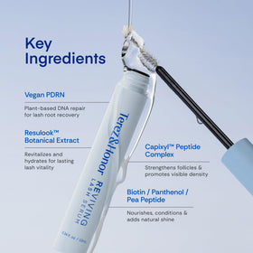 TEREZ & HONOR lash serum packaging with ingredients list