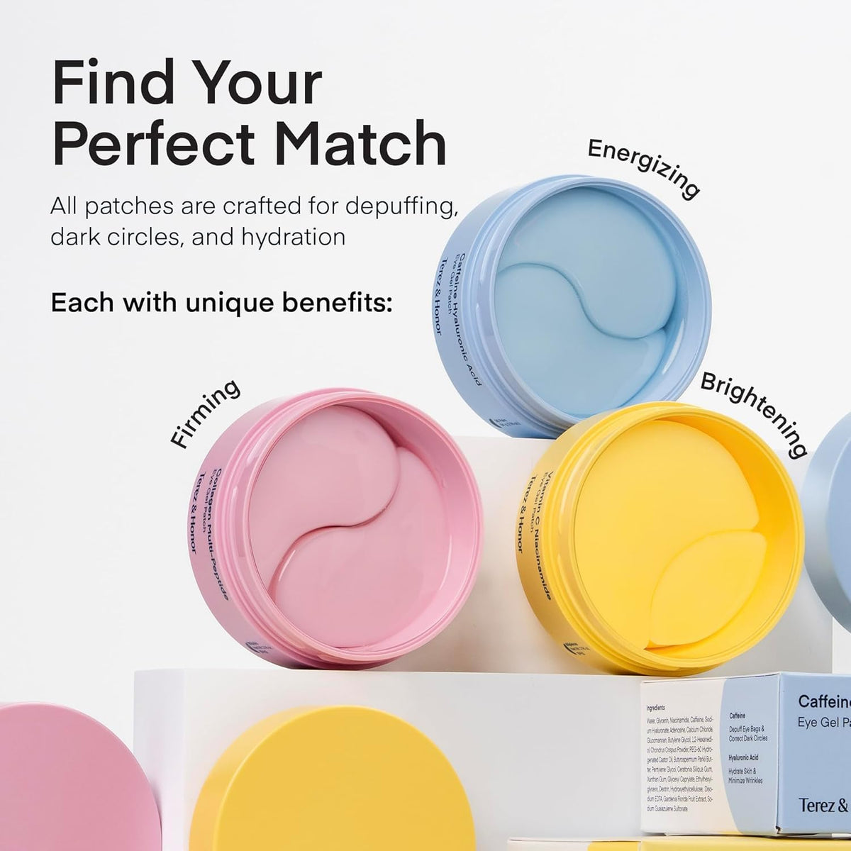 TEREZ & HONOR Under Eye Patches in a lifestyle setting