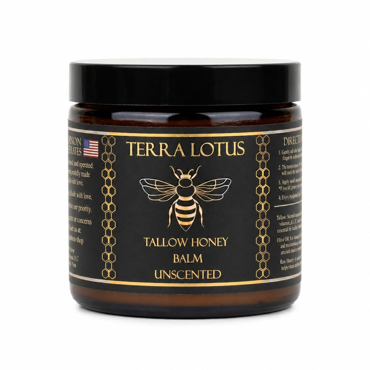 Terra Lotus Organic Beef Tallow Balm 4 Oz front view