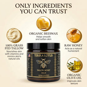 Terra Lotus Organic Beef Tallow Balm 4 Oz side view