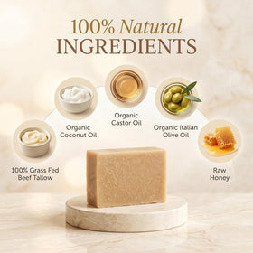 Terra Lotus Organic Tallow Soap texture close-up