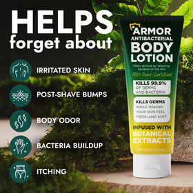 Terramed Antibacterial Body Lotion 150g packaging side view