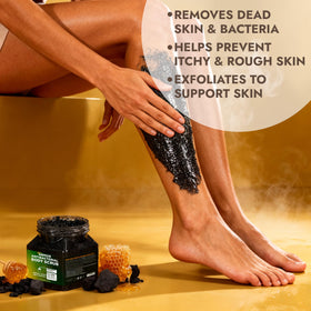 Terramed Antibacterial Body Scrub application on skin