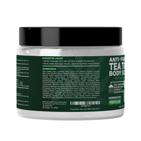 Terramed Antifungal Body Scrub with natural ingredients display