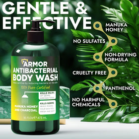 Terramed body wash with manuka honey and activated charcoal