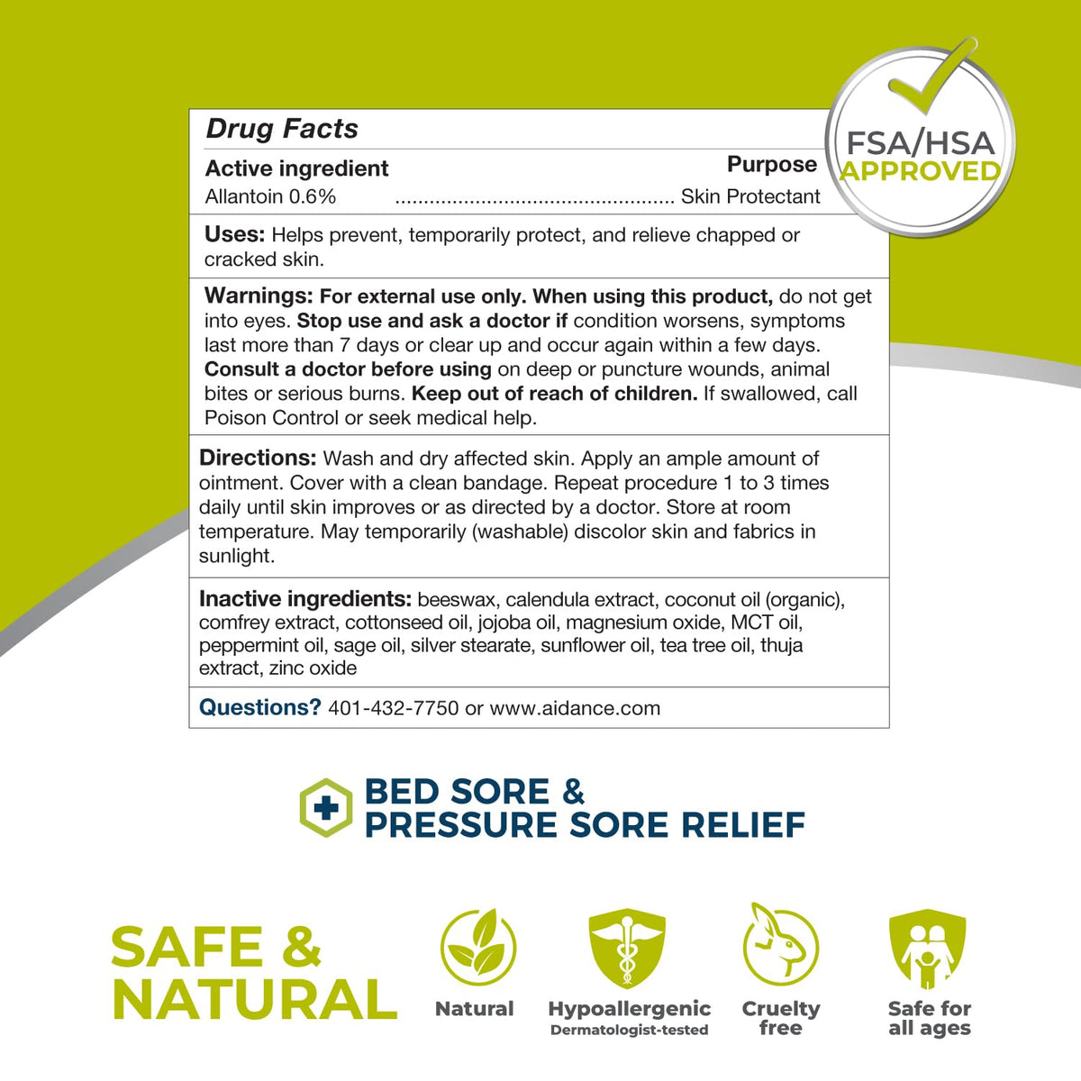 terrasil Bed Sores Cream packaging details